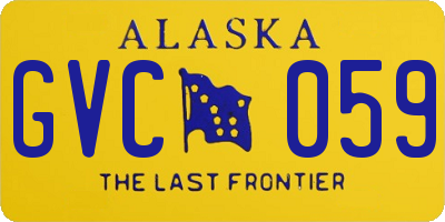 AK license plate GVC059