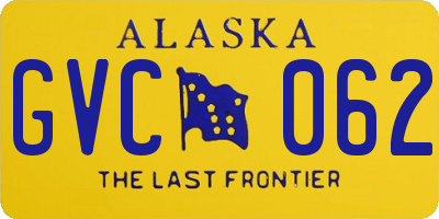 AK license plate GVC062