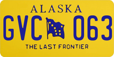 AK license plate GVC063
