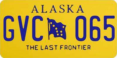 AK license plate GVC065
