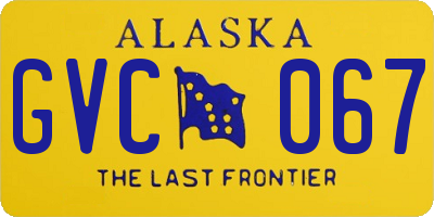 AK license plate GVC067