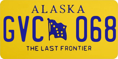 AK license plate GVC068