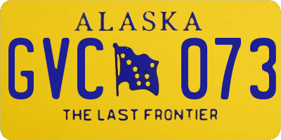 AK license plate GVC073