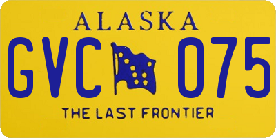 AK license plate GVC075