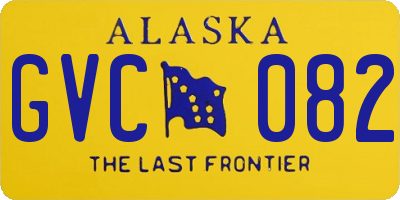 AK license plate GVC082