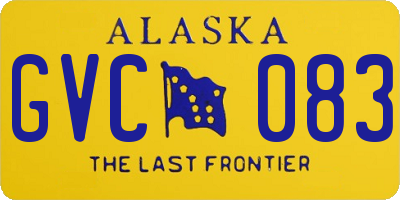 AK license plate GVC083