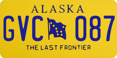 AK license plate GVC087