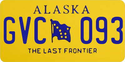 AK license plate GVC093