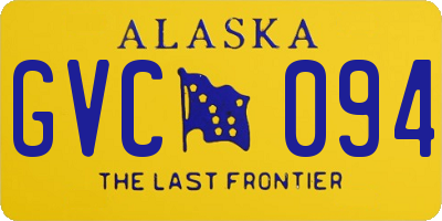 AK license plate GVC094