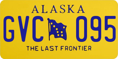 AK license plate GVC095