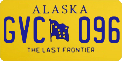 AK license plate GVC096