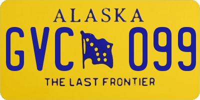 AK license plate GVC099