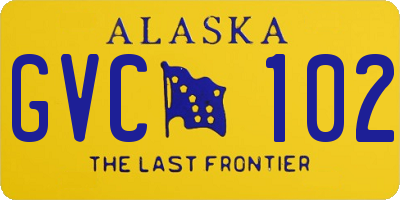 AK license plate GVC102