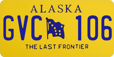 AK license plate GVC106