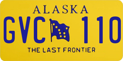 AK license plate GVC110