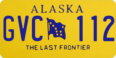 AK license plate GVC112