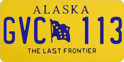 AK license plate GVC113