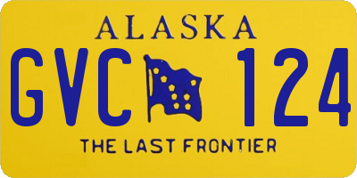AK license plate GVC124