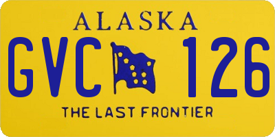 AK license plate GVC126