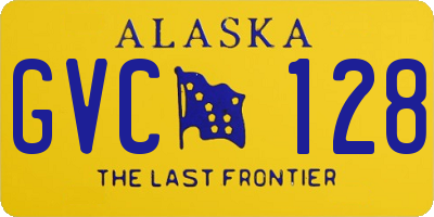 AK license plate GVC128