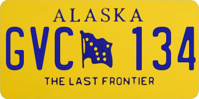 AK license plate GVC134