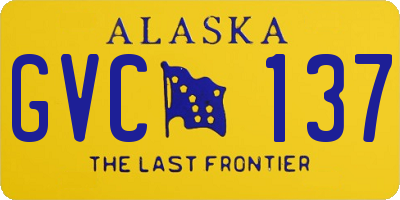 AK license plate GVC137