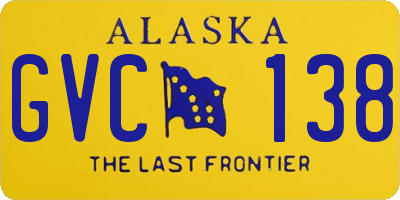 AK license plate GVC138