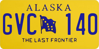 AK license plate GVC140