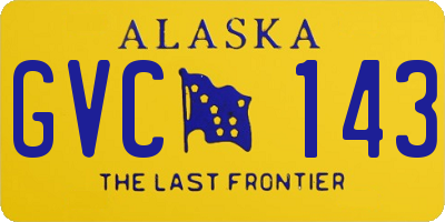 AK license plate GVC143