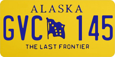 AK license plate GVC145