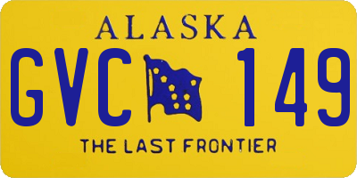 AK license plate GVC149