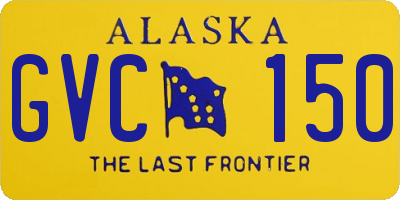 AK license plate GVC150