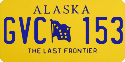AK license plate GVC153