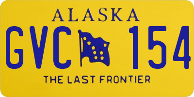 AK license plate GVC154