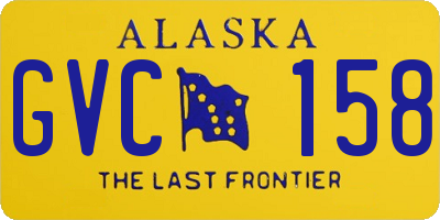 AK license plate GVC158