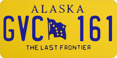 AK license plate GVC161