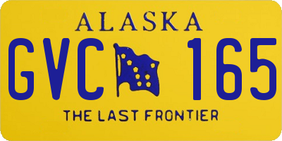 AK license plate GVC165