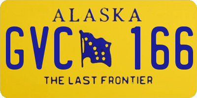 AK license plate GVC166