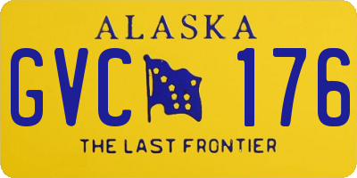 AK license plate GVC176