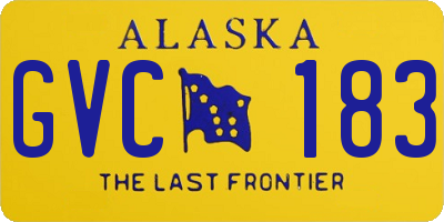 AK license plate GVC183