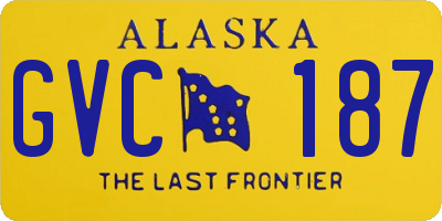 AK license plate GVC187
