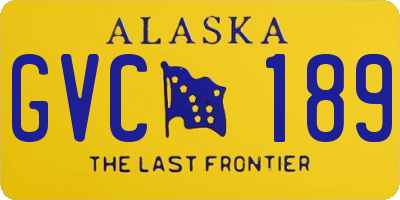 AK license plate GVC189