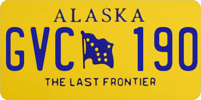 AK license plate GVC190