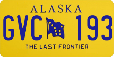 AK license plate GVC193