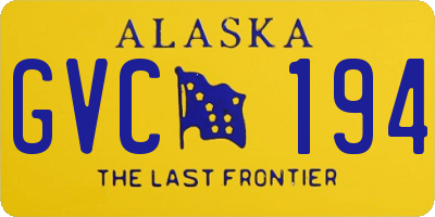 AK license plate GVC194