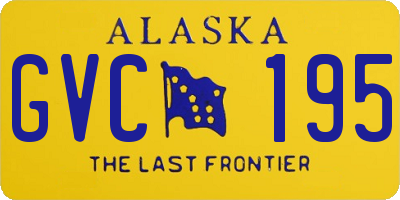 AK license plate GVC195