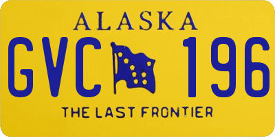 AK license plate GVC196