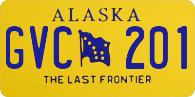 AK license plate GVC201