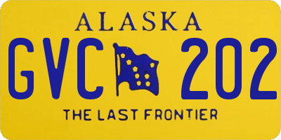 AK license plate GVC202