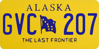 AK license plate GVC207